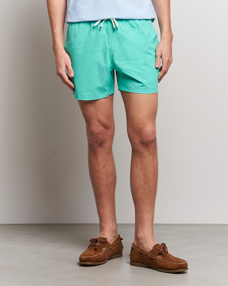 Men | Swimwear | Polo Ralph Lauren | Recycled Slim Traveler Swimshorts Sunset Green