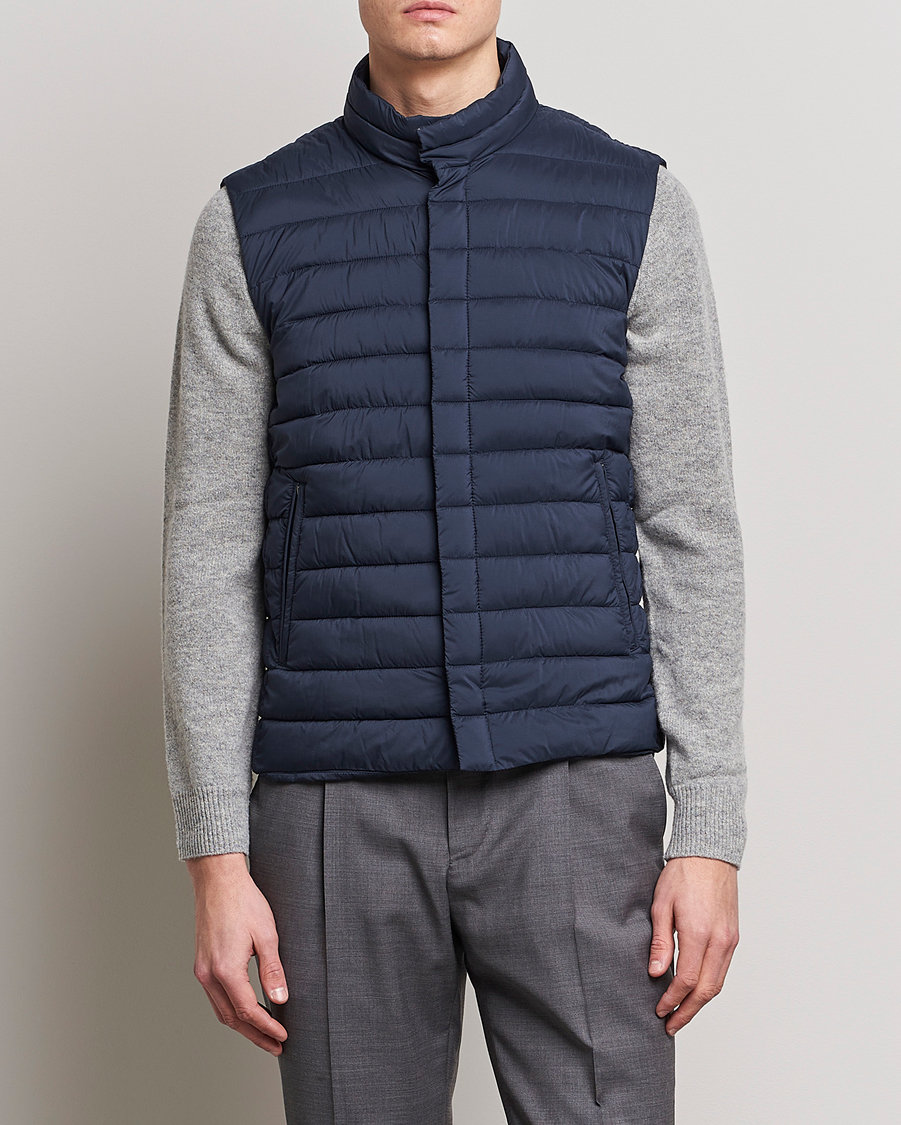 Men | Gilets | Herno | Nuage Matt Nylon Vest Navy