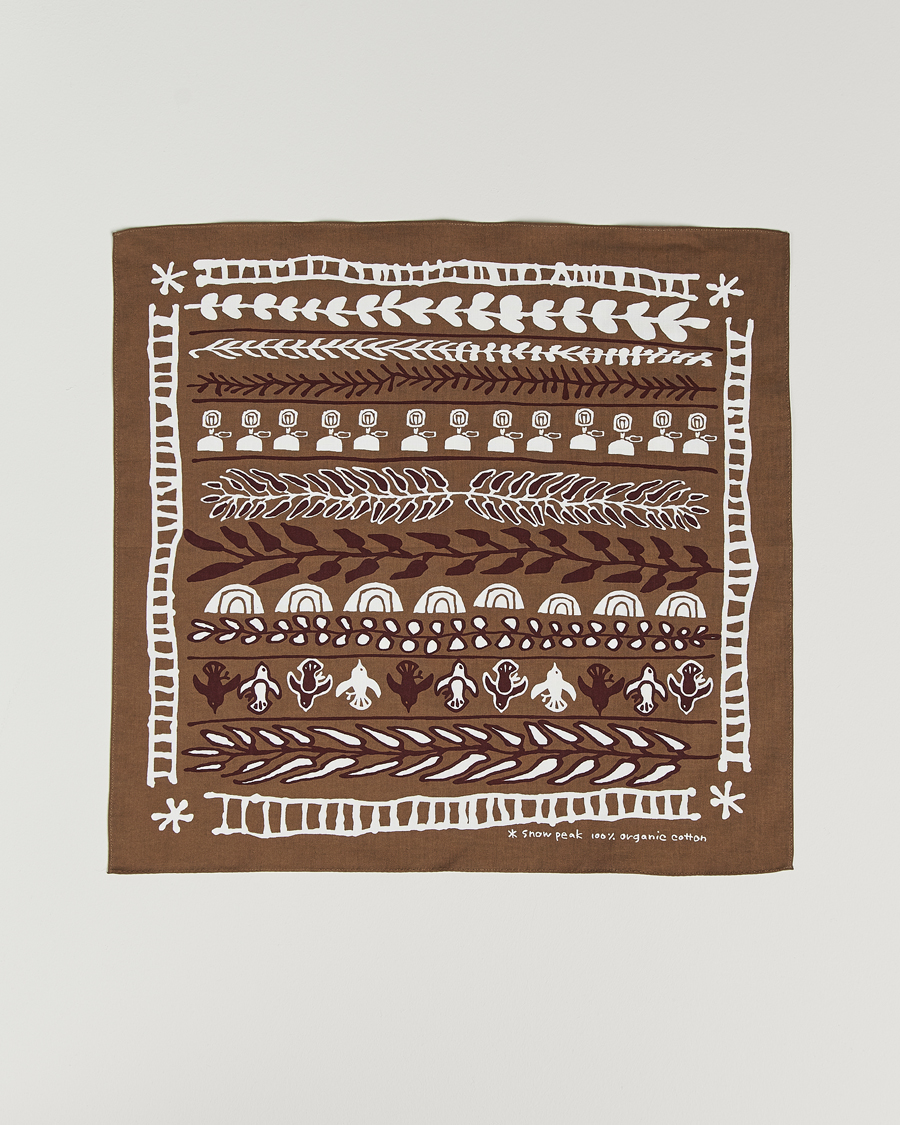 Men | Snow Peak OG Cotton Nordic Bandana Brown | Snow Peak | OG Cotton Nordic Bandana Brown