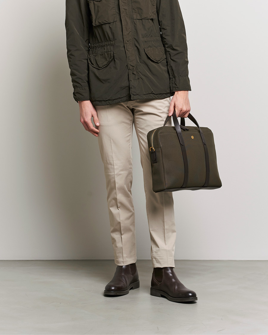 Men | Bags | Mismo | M/S Aspire Briefcase Army/Dark Brown