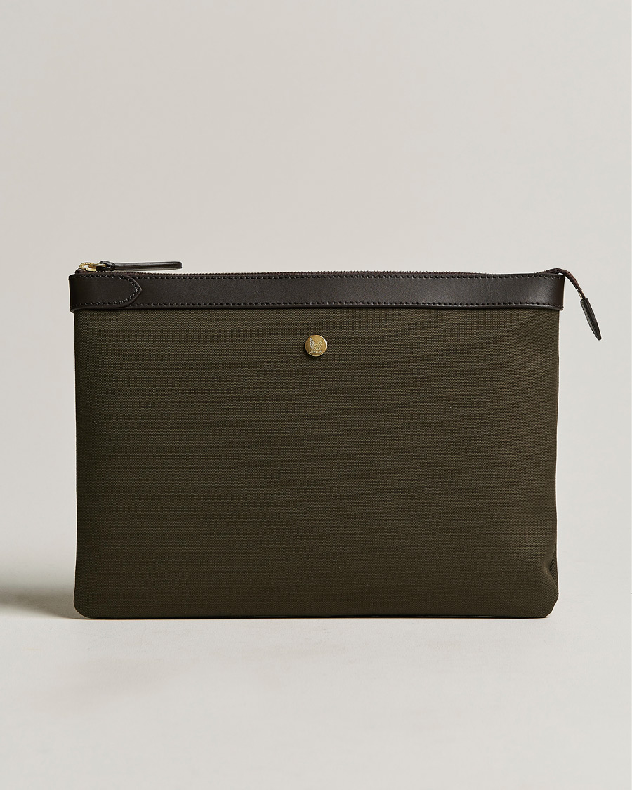 Men | Bags | Mismo | M/S Nylon Pouch Large Army/Dark Brown
