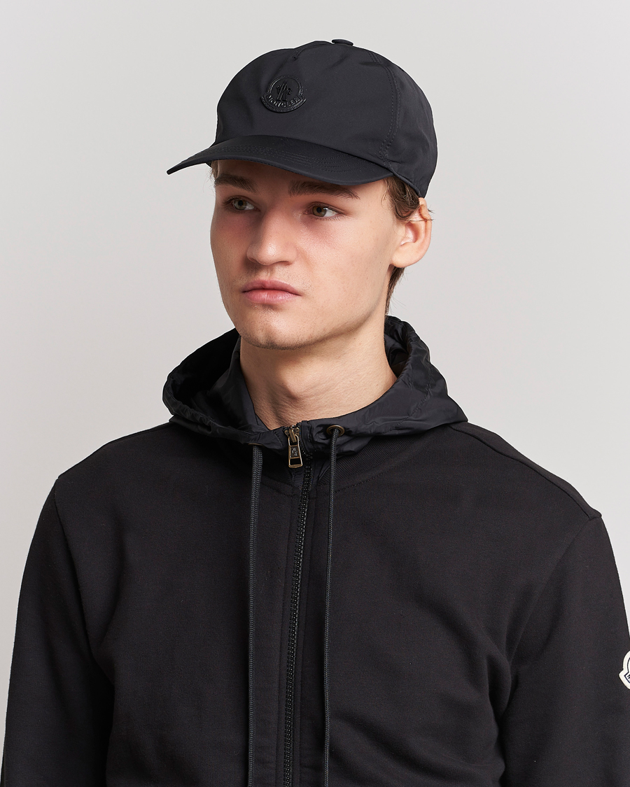 Men | Moncler Tonal Logo Baseball Cap Black | Moncler | Tonal Logo Baseball Cap Black