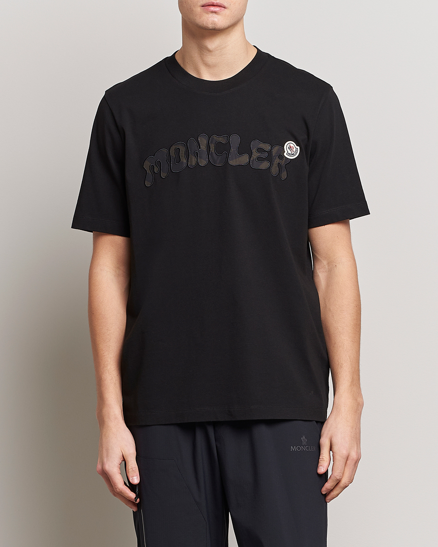 Men | T-Shirts | Moncler | Embossed Logo T-Shirt Black