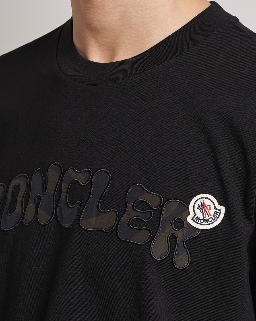 Men | T-Shirts | Moncler | Embossed Logo T-Shirt Black