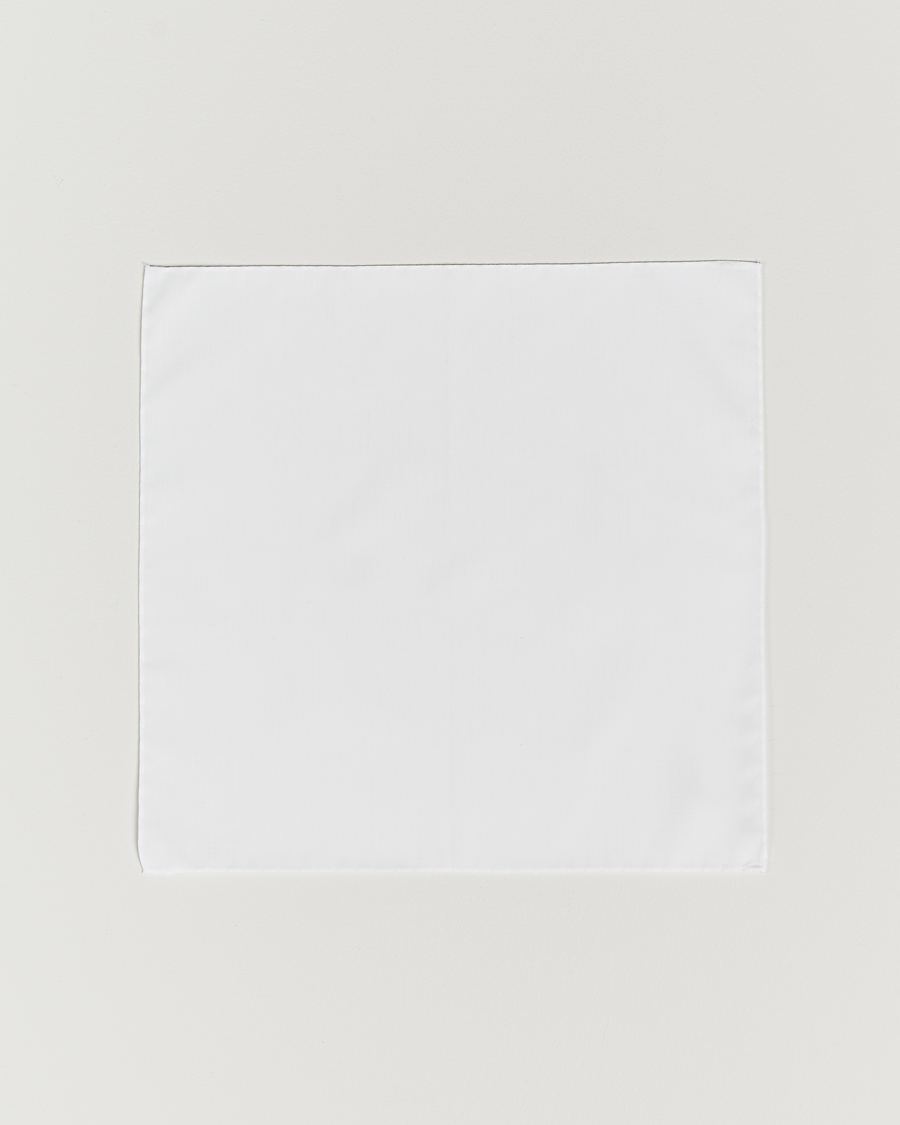 Men | Pocket Squares | BOSS BLACK | Cotton Pocket Square White