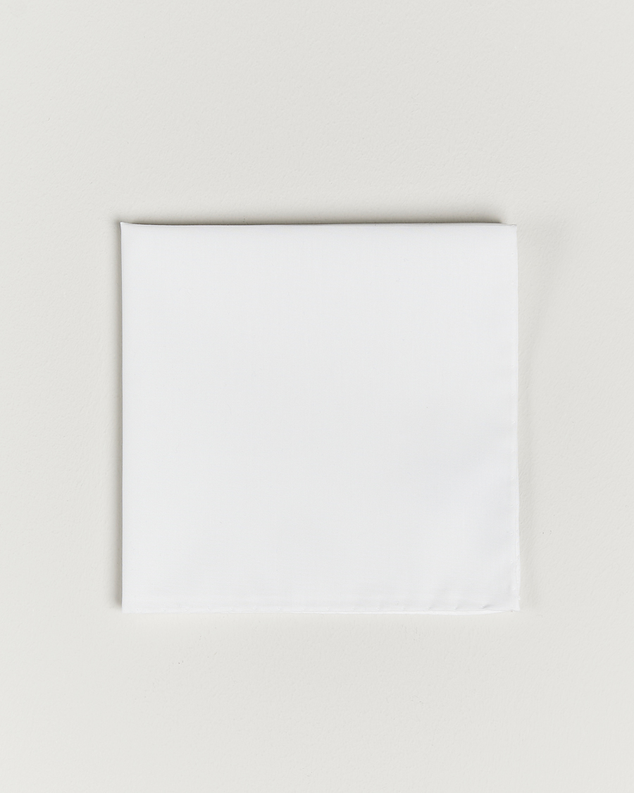 Men | Pocket Squares | BOSS BLACK | Cotton Pocket Square White