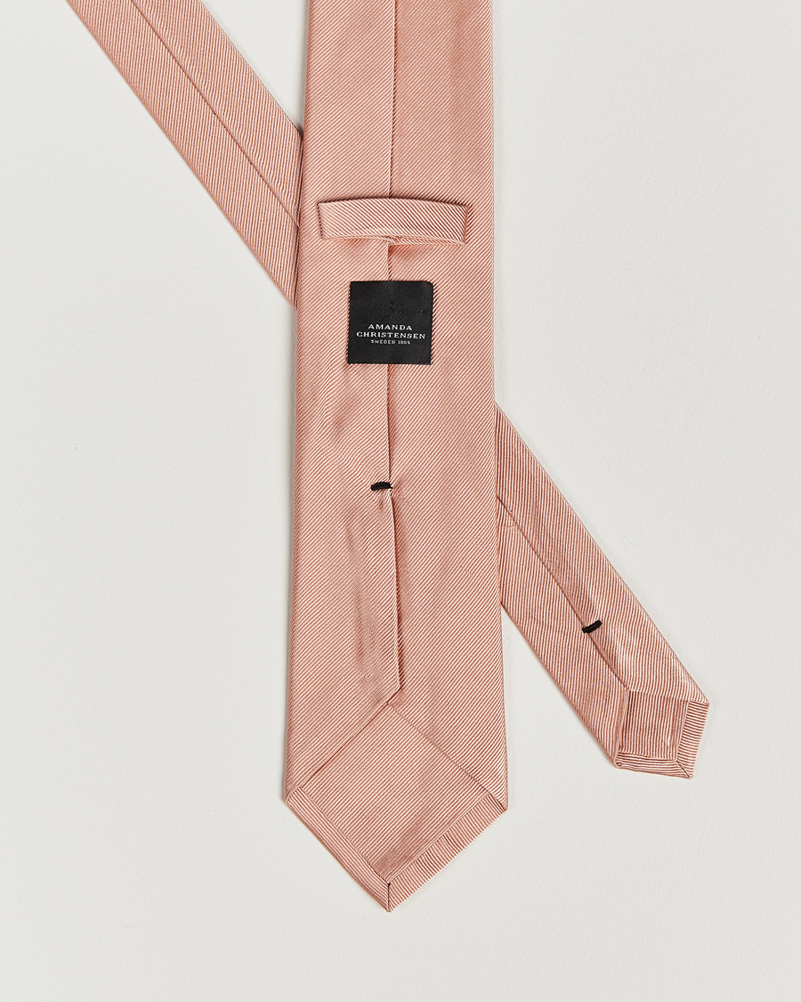 Men | Ties | Amanda Christensen | Plain Classic Tie 8 cm Powder Pink