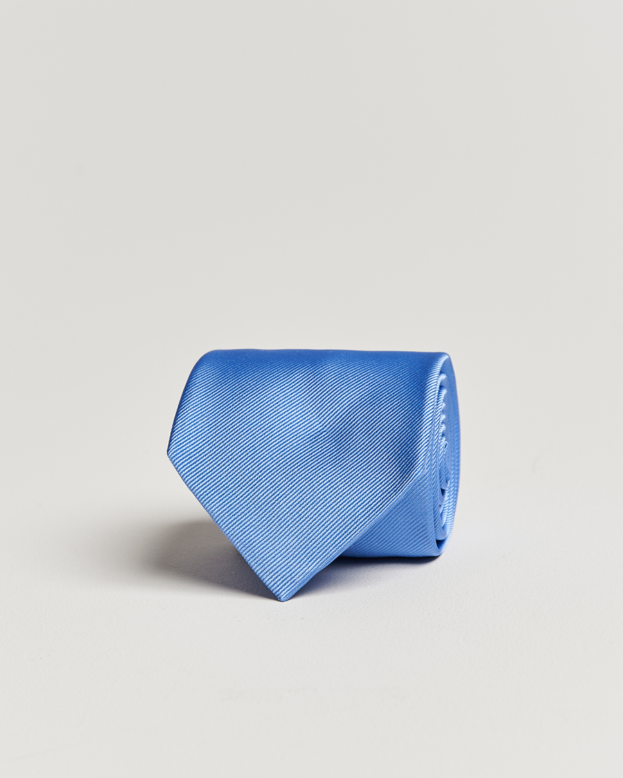 Men | Ties | Amanda Christensen | Plain Classic Tie 8 cm Sky Blue