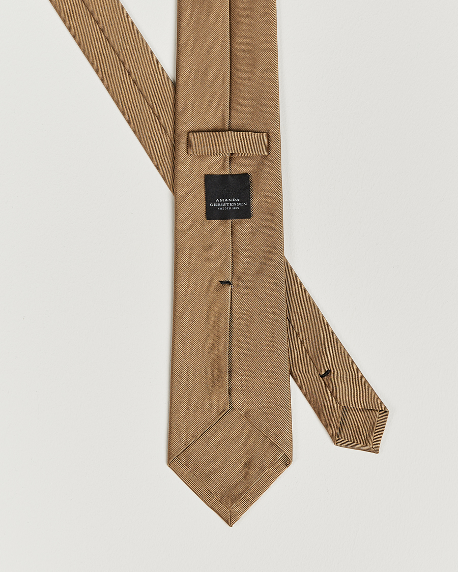 Men | Ties | Amanda Christensen | Plain Classic Tie 8 cm Sand