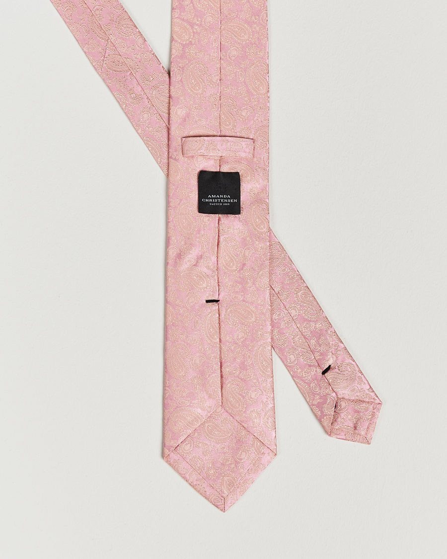 Men | Ties | Amanda Christensen | Silk Tonal Paisley Tie 8 cm Powder Pink
