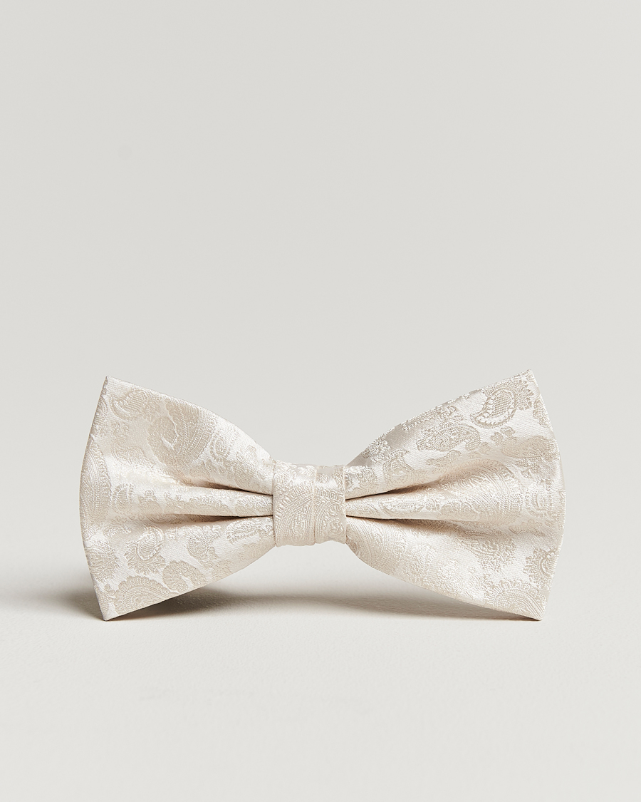 Men | Amanda Christensen Tonal Paisley Pre Tie Silk Cream | Amanda Christensen | Tonal Paisley Pre Tie Silk Cream