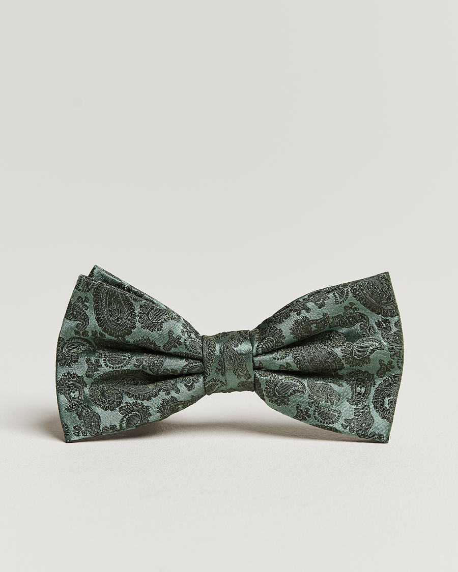 Men | Amanda Christensen Tonal Paisley Pre Tie Silk Olive | Amanda Christensen | Tonal Paisley Pre Tie Silk Olive