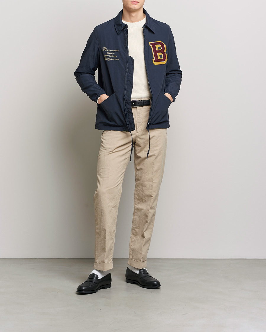 Men | Coats & Jackets | Baracuta | Nylon Coach Jacket Navy