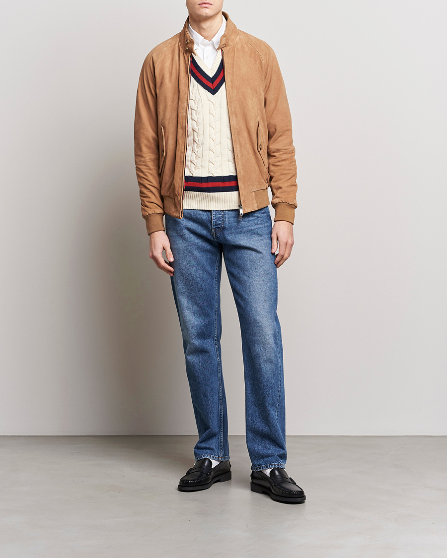 Men | Coats & Jackets | Baracuta | G9 Suede Jacket Tobacco