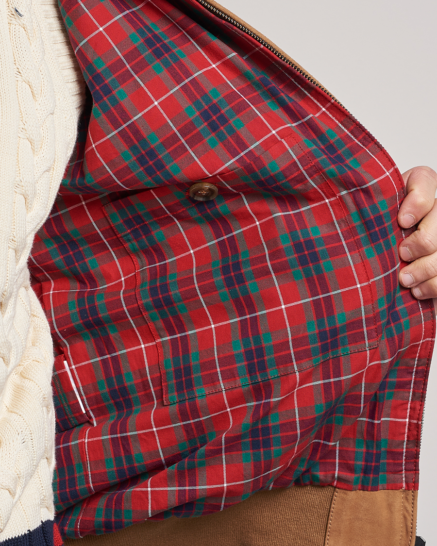 Men | Coats & Jackets | Baracuta | G9 Suede Jacket Tobacco