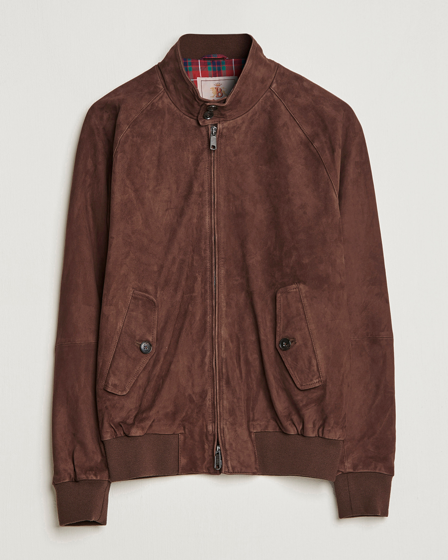 Men | Coats & Jackets | Baracuta | G9 Suede Jacket Chocolate