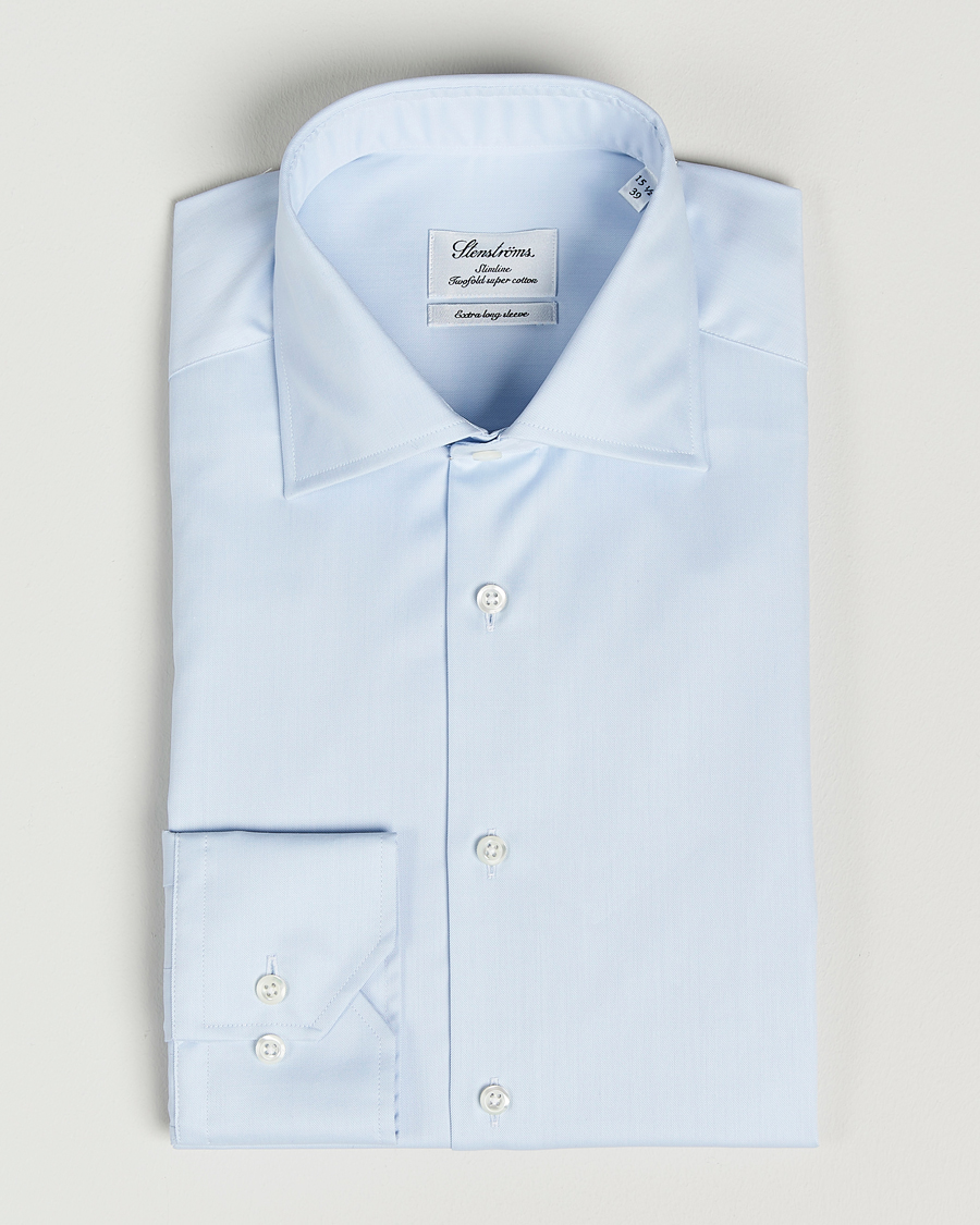 Men | Shirts | Stenströms | Slimline X-Long Sleeve Shirt Light Blue