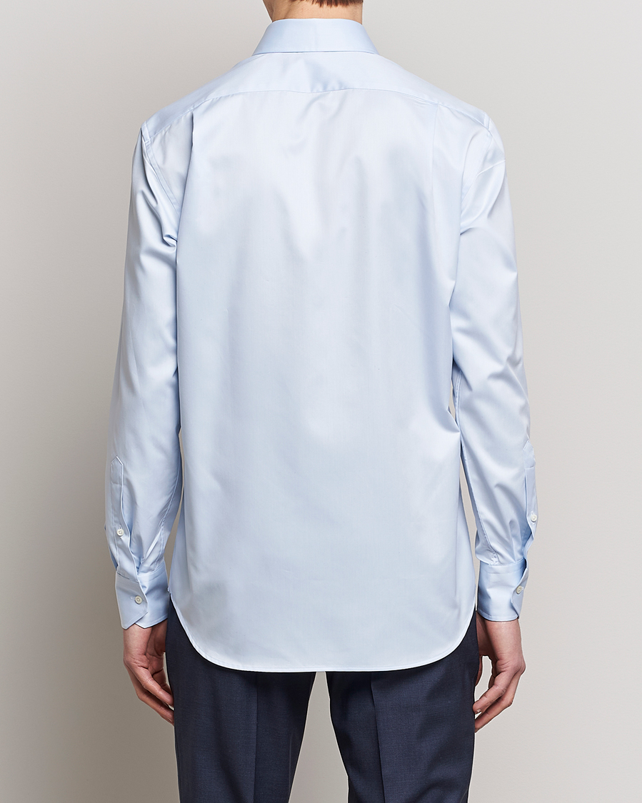 Men | Shirts | Stenströms | Fitted Body Kent Collar Shirt Light Blue