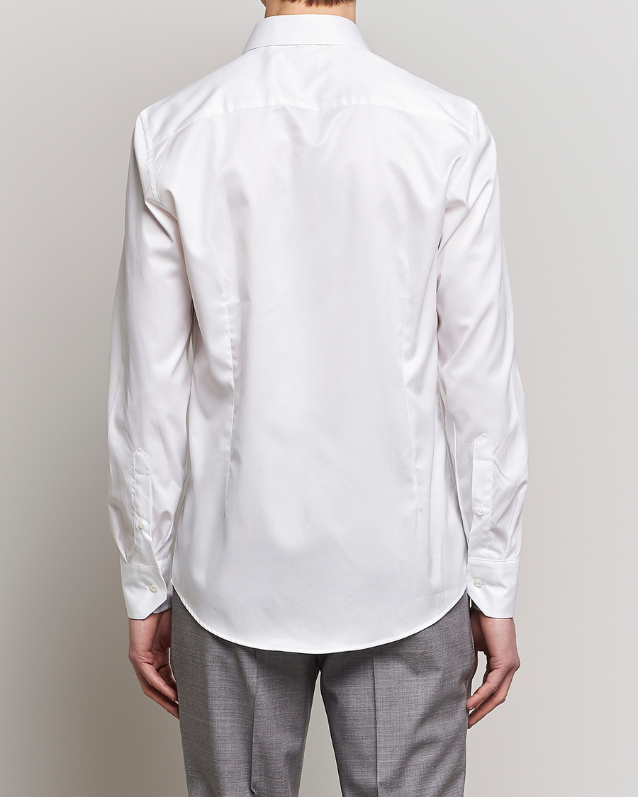 Men | Shirts | Stenströms | Fitted Body Twofold Stretch Shirt White