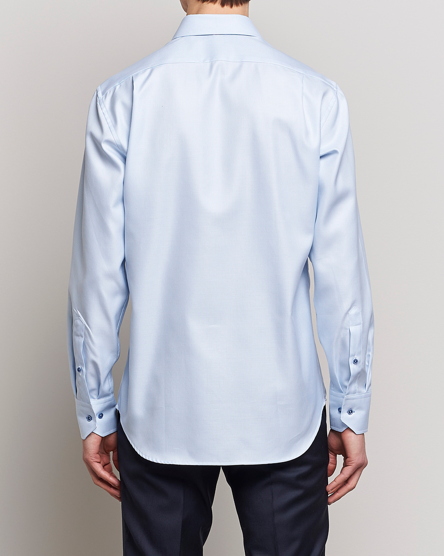 Men | Shirts | Stenströms | Fitted Body Contrast Shirt Light Blue