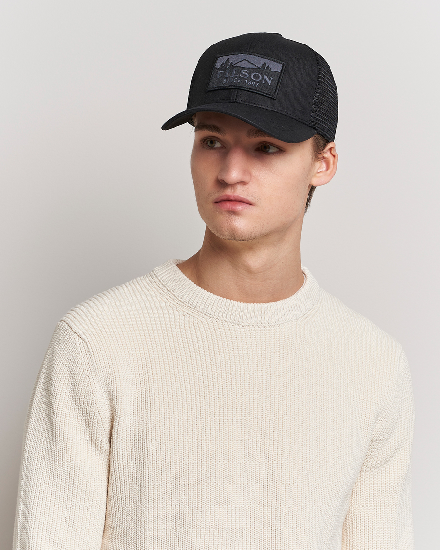 Men | Hats & Caps | Filson | Logger Mesh Cap Black