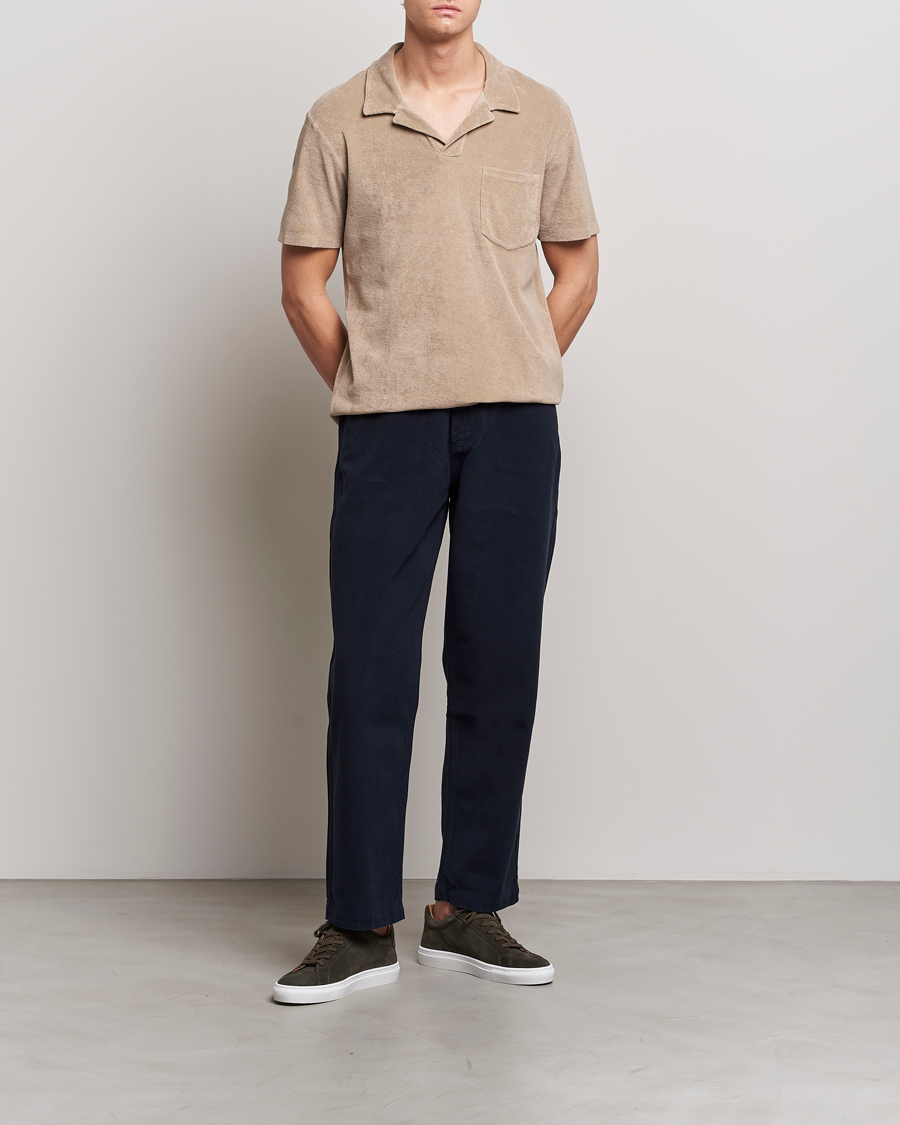 Men | Polo Shirts | A Day's March | Terry Polo Khaki