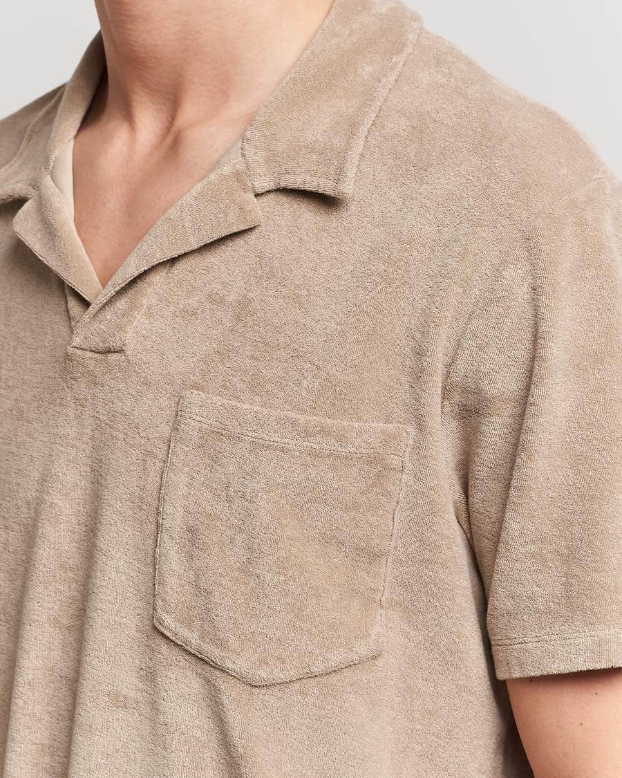 Men | Polo Shirts | A Day's March | Terry Polo Khaki