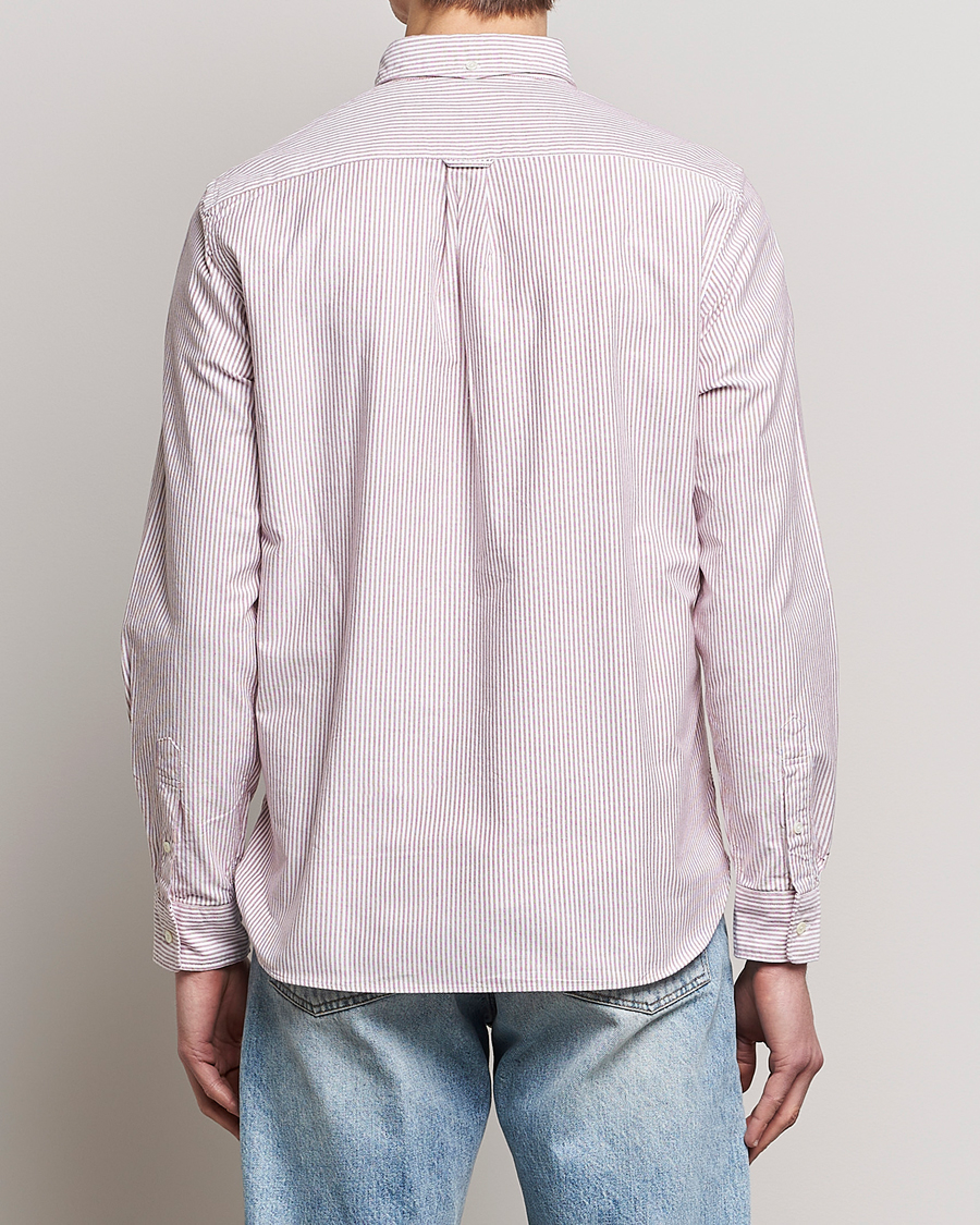 Men | Shirts | BEAMS PLUS | Oxford Button Down Shirt Wine Stripe