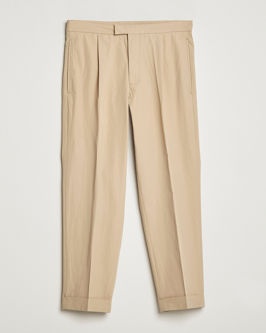 Men | Trousers | BEAMS PLUS | Comfort Cloth Travel Trousers Beige