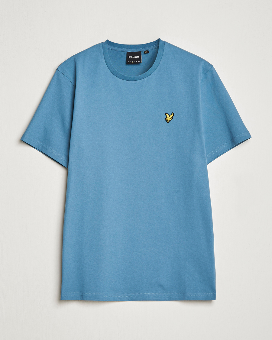 Men | T-Shirts | Lyle & Scott | Crew Neck Organic Cotton Tee Skipton Blue