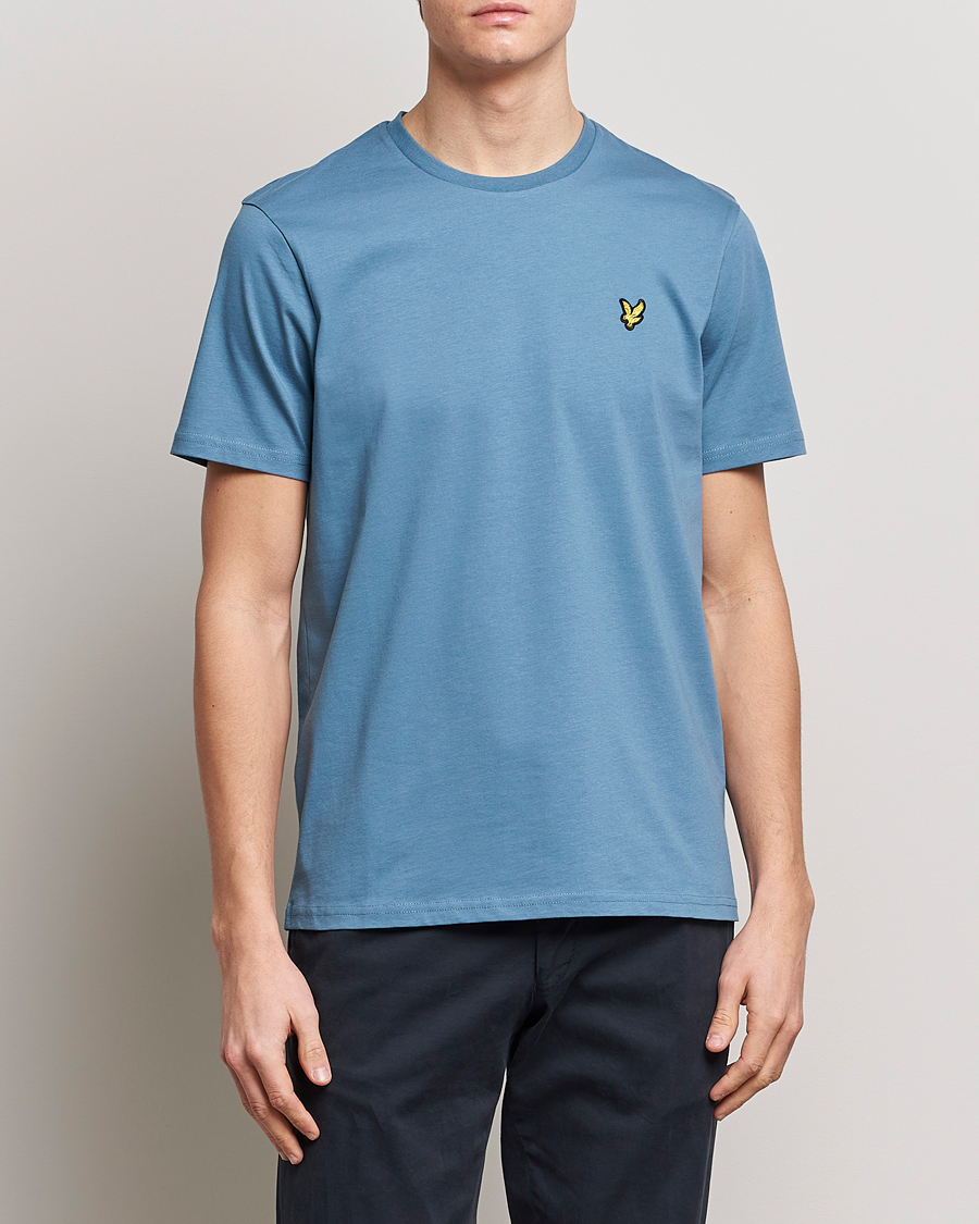 Men | T-Shirts | Lyle & Scott | Crew Neck Organic Cotton Tee Skipton Blue