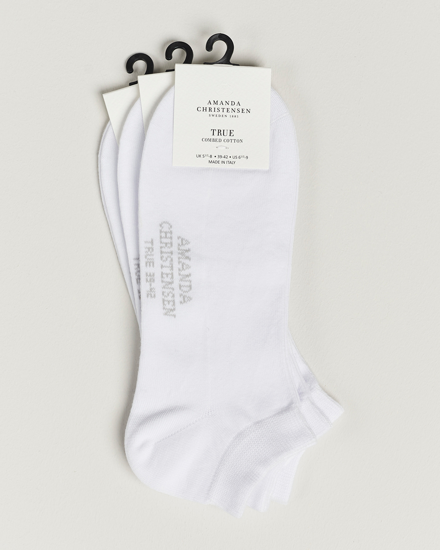 Men | Underwear & Socks | Amanda Christensen | 3-Pack True Cotton Sneaker Socks White
