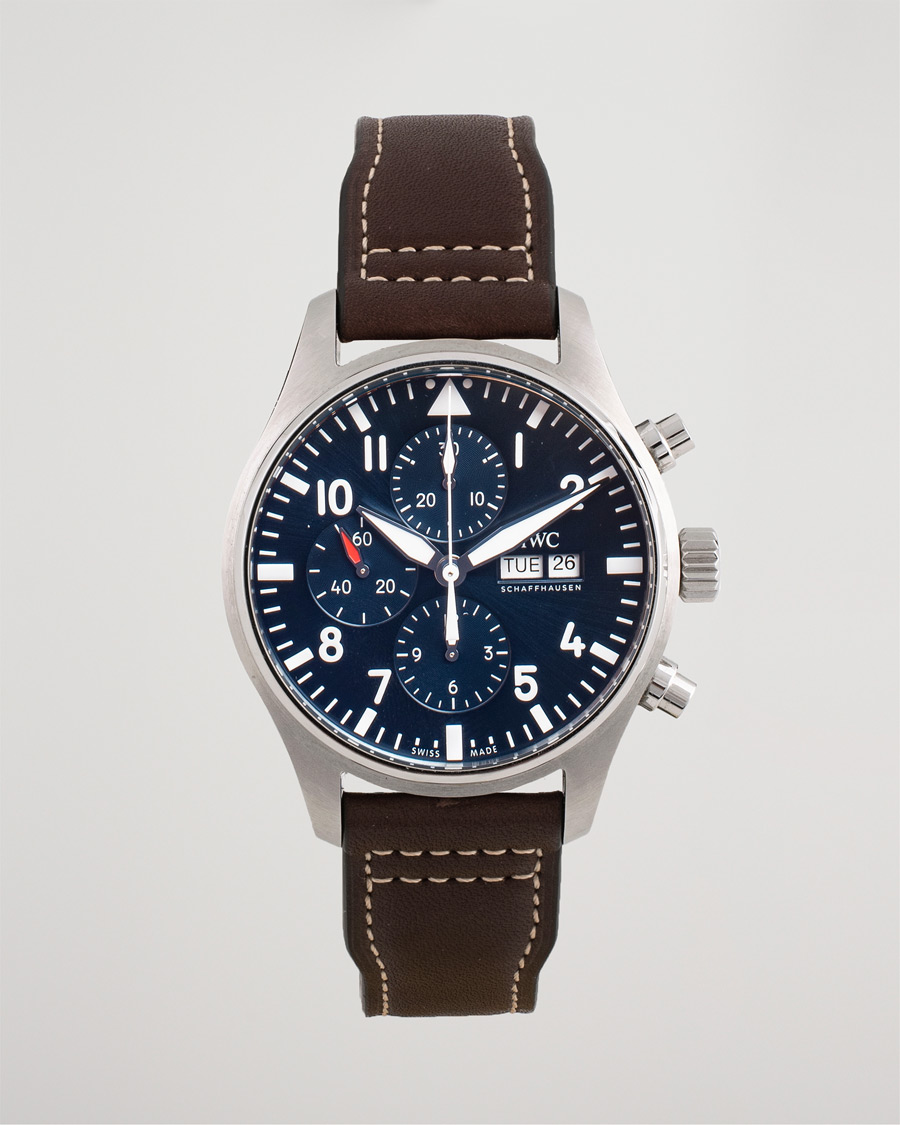 Men | Pre-Owned & Vintage Watches | IWC Pre-Owned | Le Petit Prince Chronograph IW377714 Steel Blue