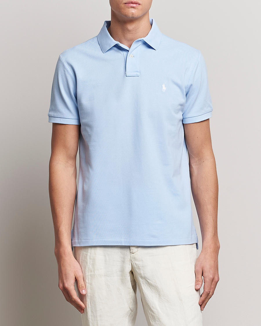Men | Polo Shirts | Polo Ralph Lauren | Custom Slim Fit Polo Office Blue