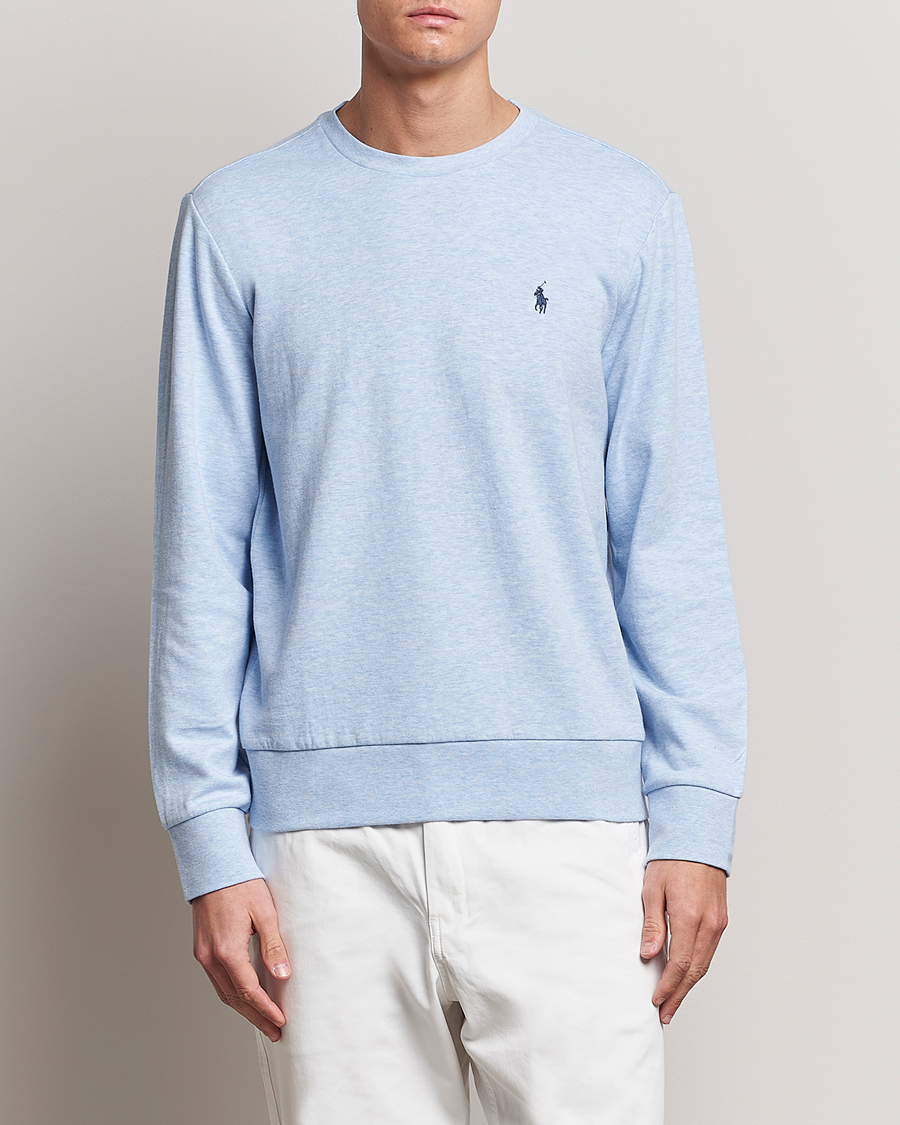 Men | Sweaters & Knitwear | Polo Ralph Lauren | Double Knitted Jersey Sweatshirt Elite Blue Heather