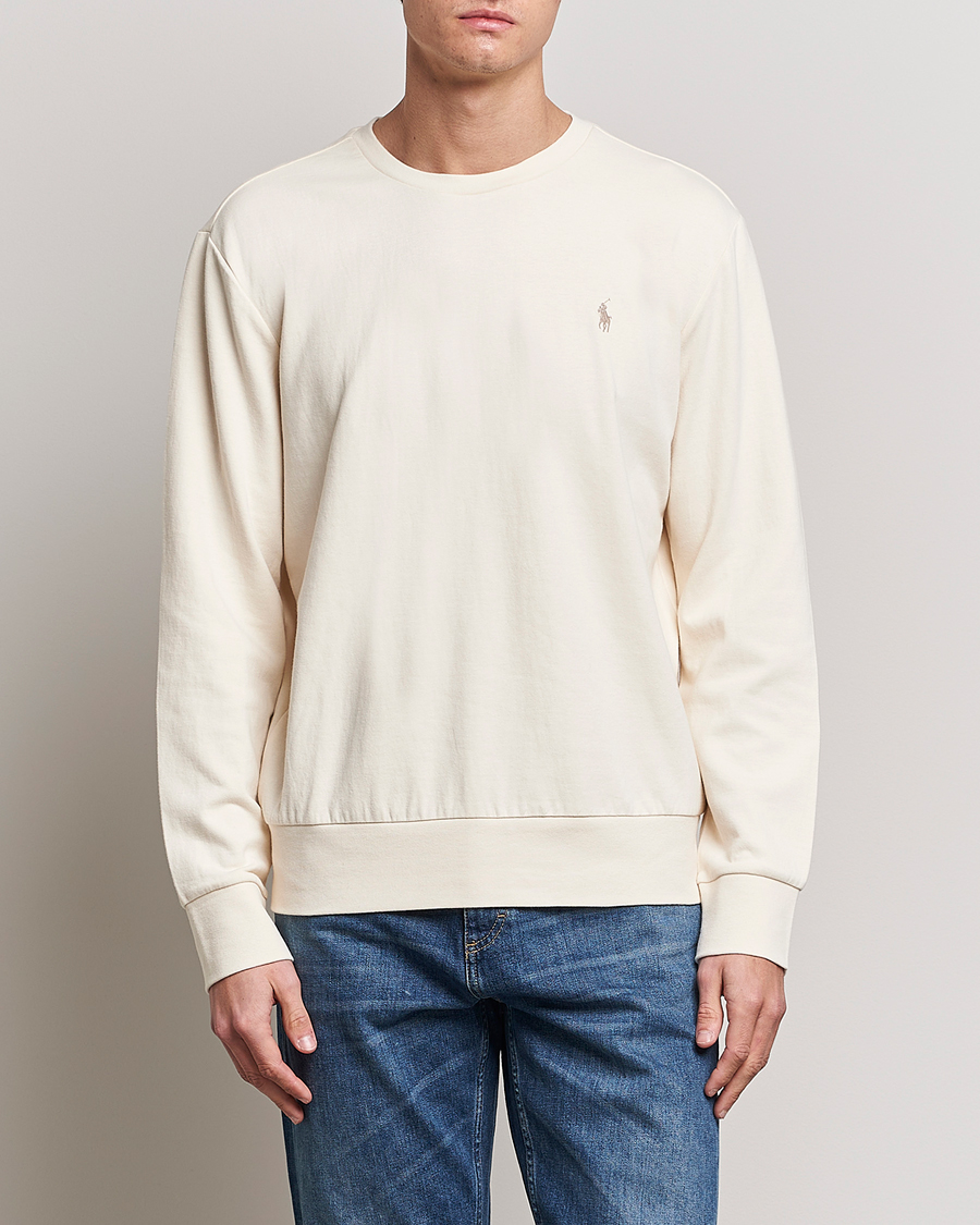 Men | Sweaters & Knitwear | Polo Ralph Lauren | Double Knitted Jersey Sweatshirt Guide Cream