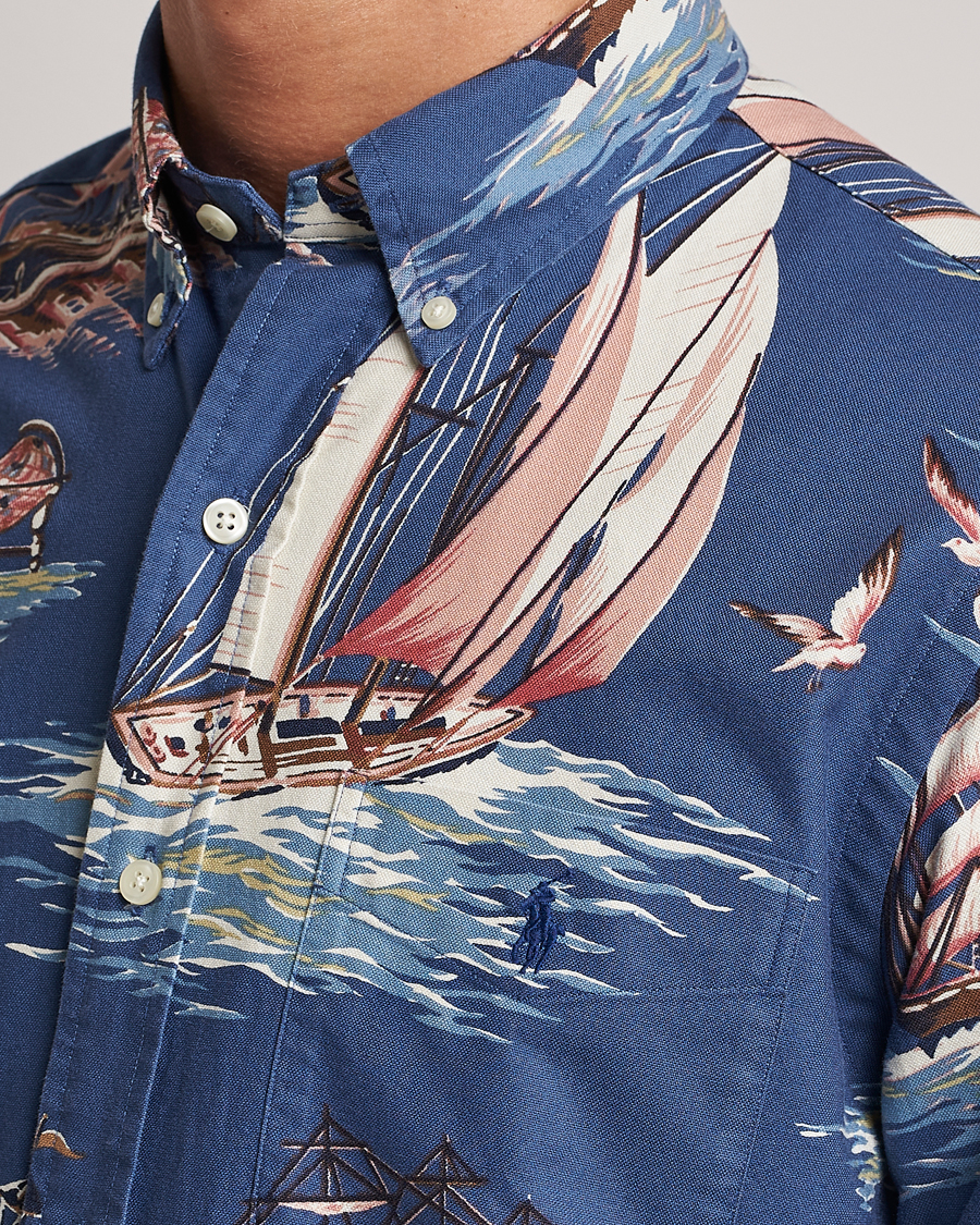 Men | Shirts | Polo Ralph Lauren | Printed Regatta Oxford Shirt Blue