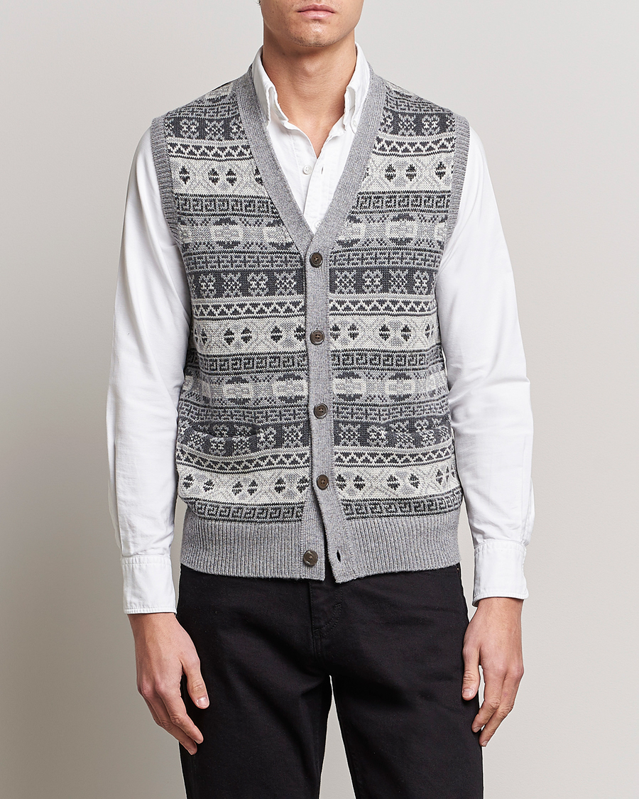 Men | Sweaters & Knitwear | Polo Ralph Lauren | Knitted Fairisle Vest Grey