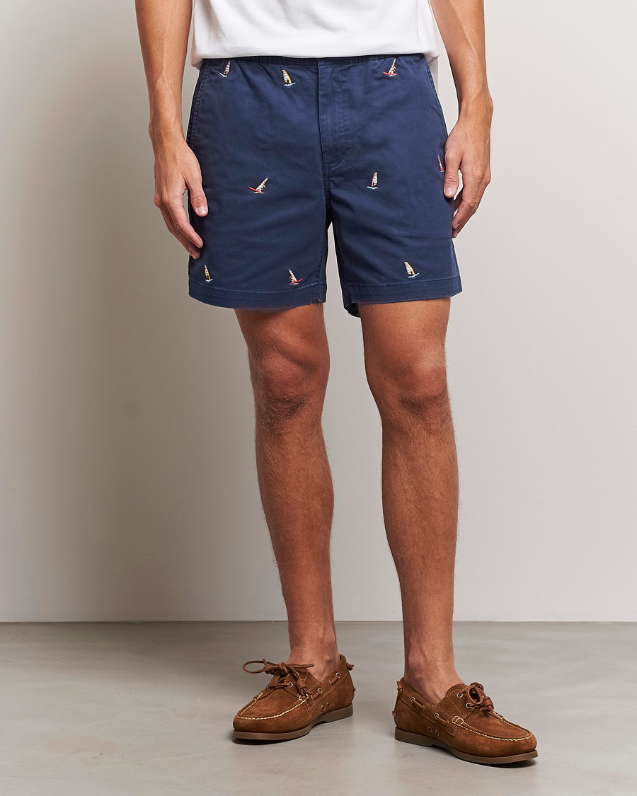 Men | Shorts | Polo Ralph Lauren | Prepster Printed Twill Drawstring Shorts Navy