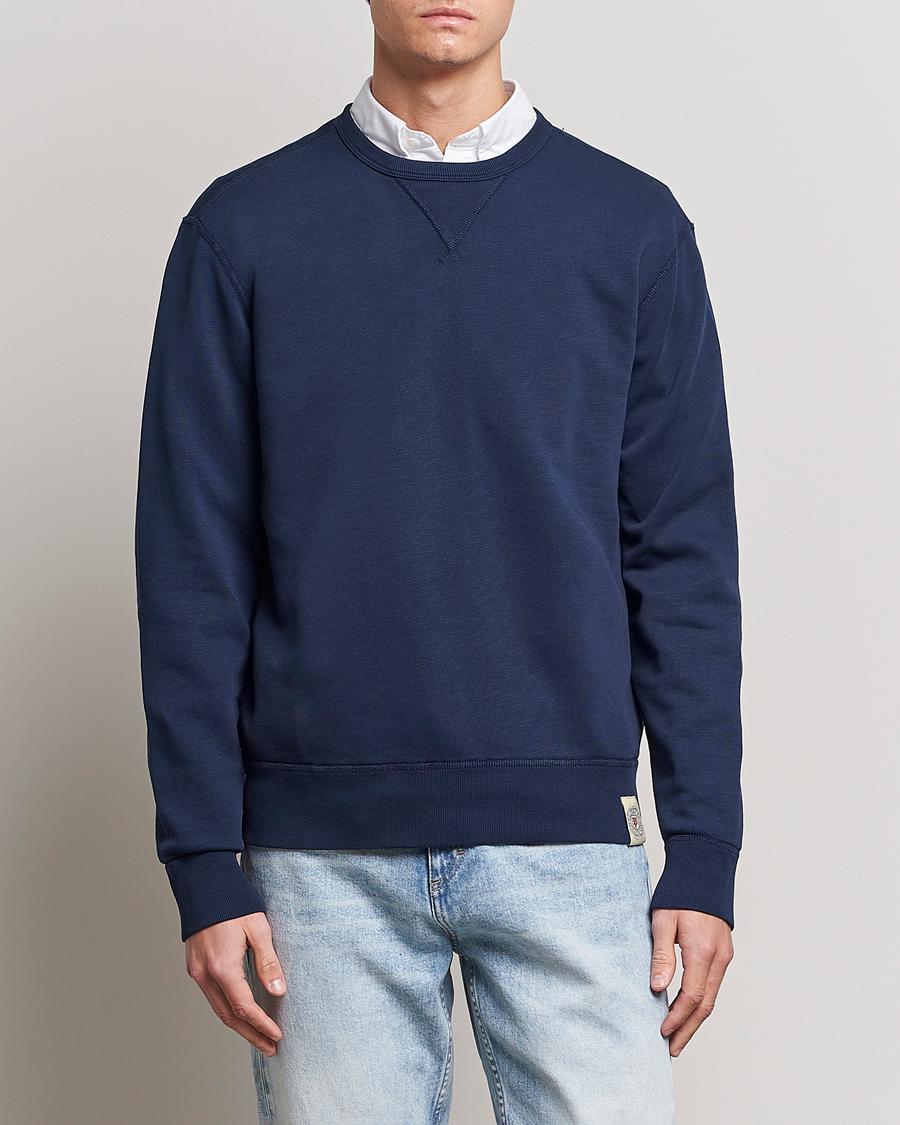 Men | Sweaters & Knitwear | Polo Ralph Lauren | Vintage Fleece Crew Neck Sweatshirt Cruise Navy