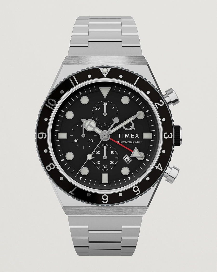 Men | Timex Time Zone Chronograph 40mm Black Dial | Timex | Time Zone Chronograph 40mm Black Dial