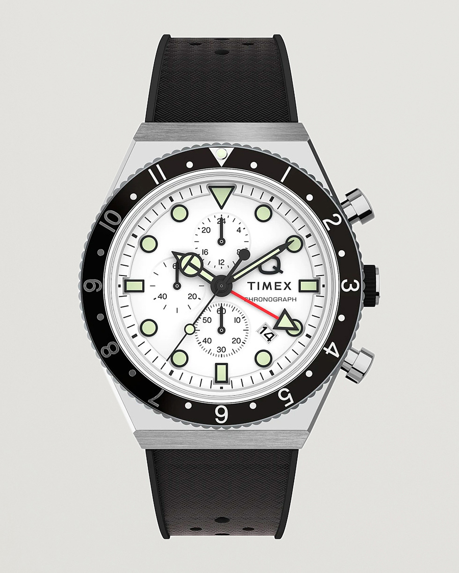 Men | Timex Time Zone Chronograph 40mm White Dial | Timex | Time Zone Chronograph 40mm White Dial
