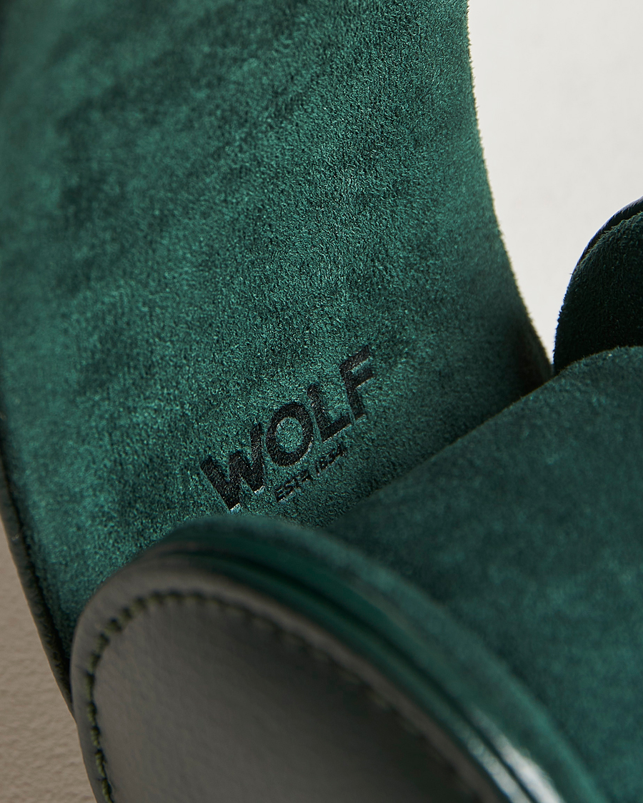Men | Watch & Jewellery Boxes | WOLF | Single Watch Roll British Racing Green