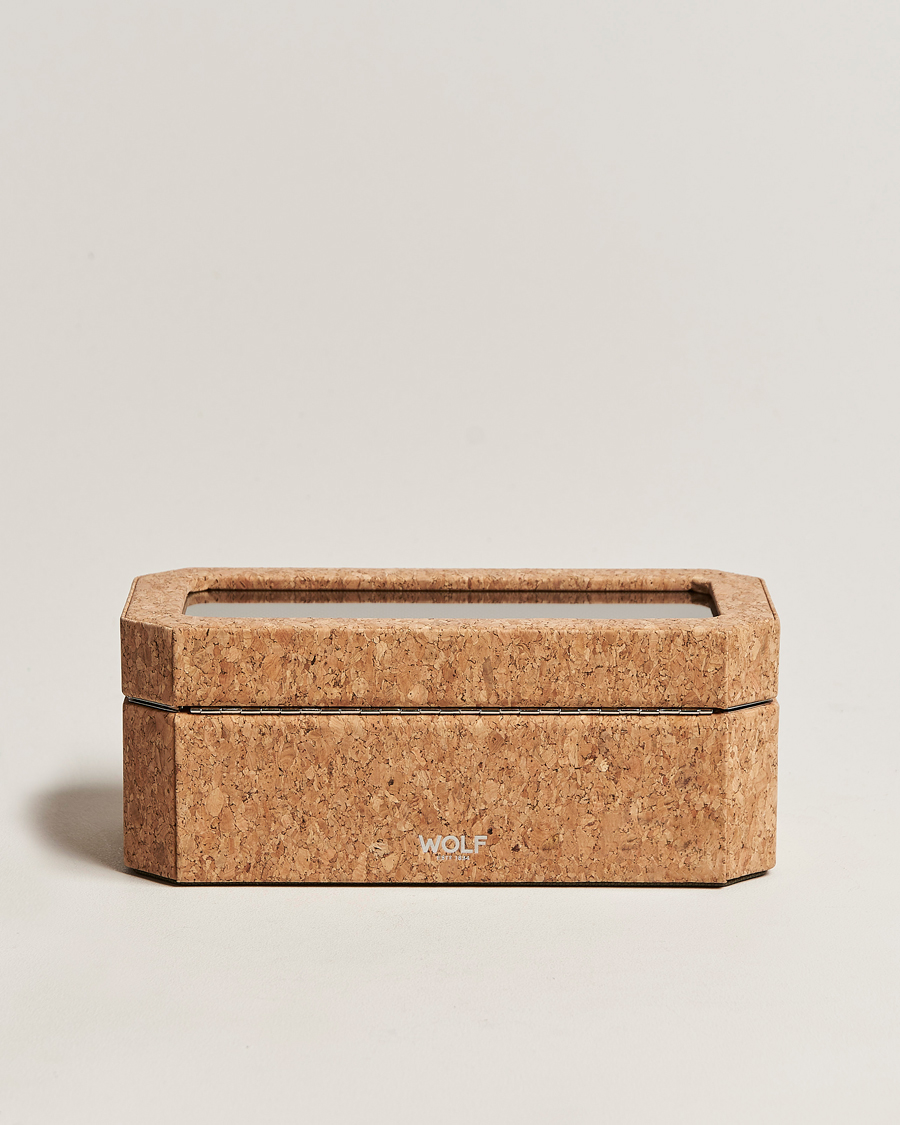 Men | Watch & Jewellery Boxes | WOLF | Cortica 4 Piece Watch Box Cork