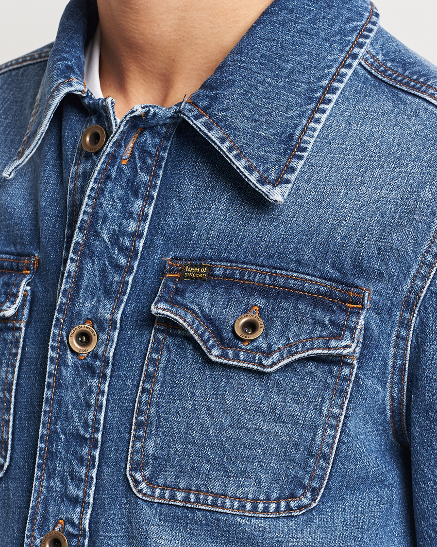 Men | Coats & Jackets | Tiger of Sweden | Get Jeans Jacket Light Blue