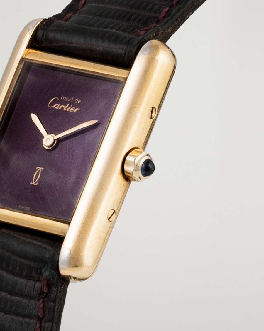 Men | Pre-Owned & Vintage Watches | Cartier Pre-Owned | Must de Cartier Tank Gold Brown