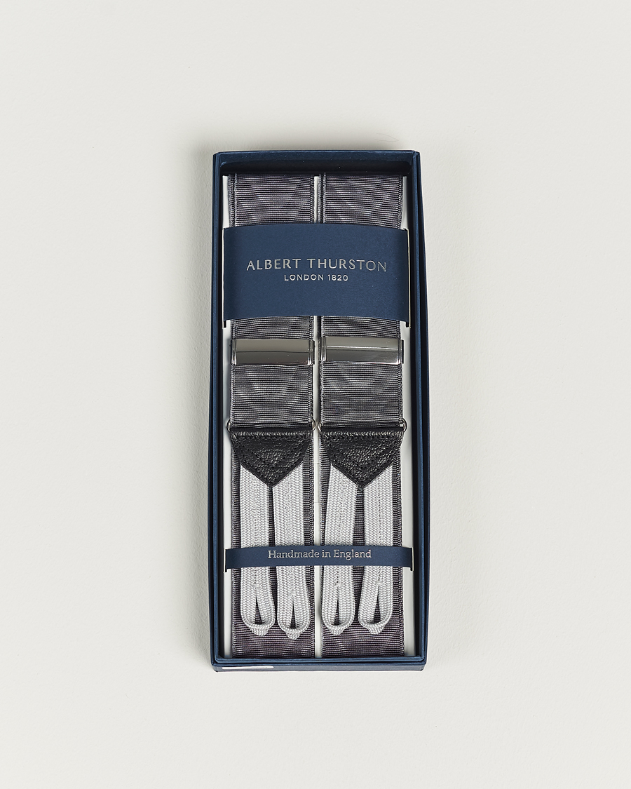 Men | Braces | Albert Thurston | Moiré Braces 40mm Grey