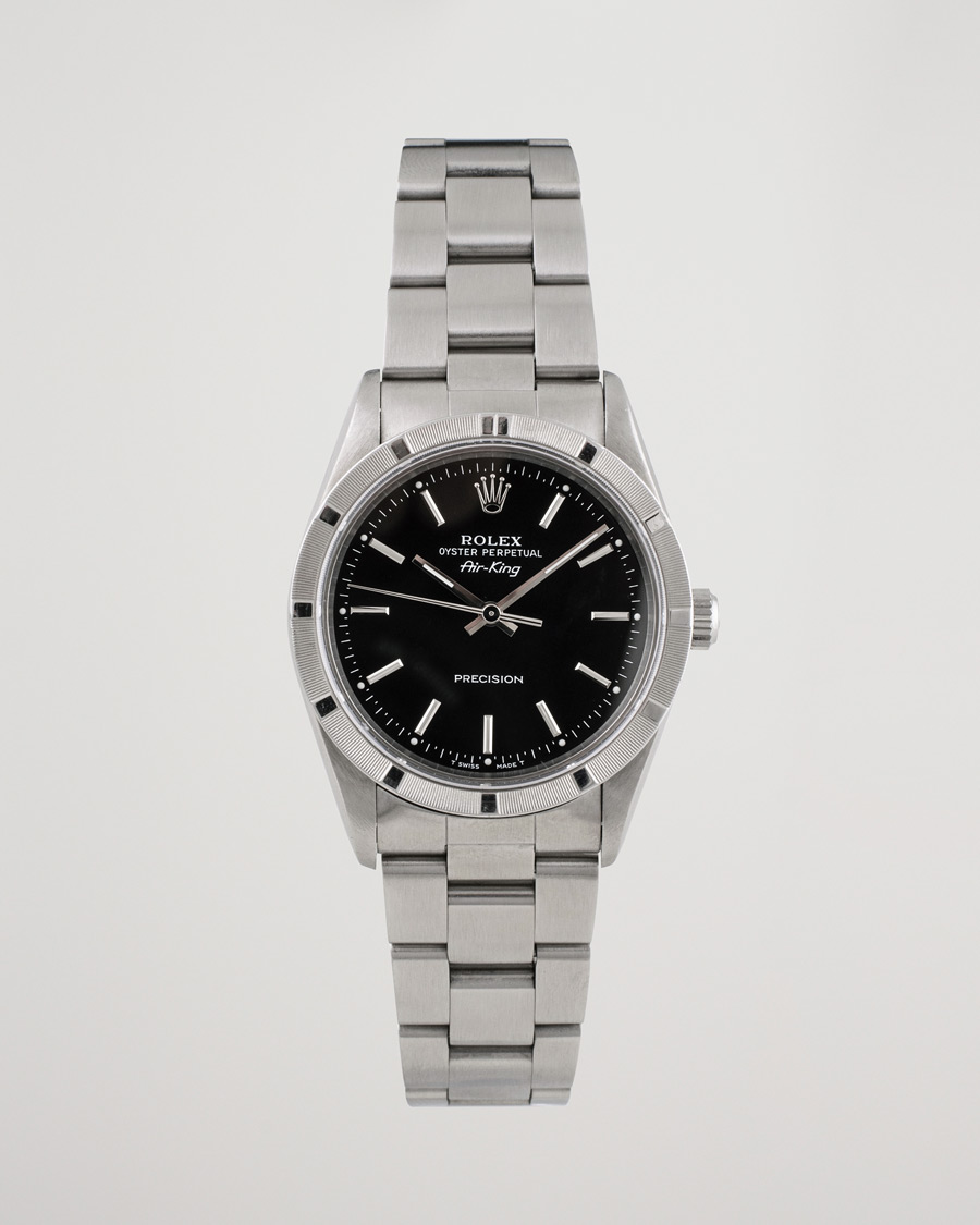 Men | Rolex Pre-Owned Air King 14010 Oyster Perpetual Steel Black | Rolex Pre-Owned | Air King 14010 Oyster Perpetual Steel Black