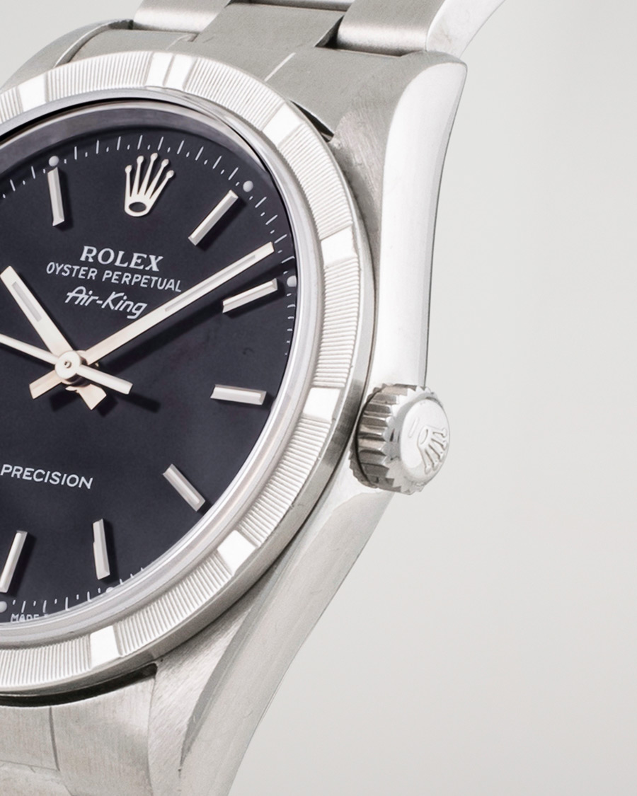 Men | Rolex Pre-Owned Air King 14010 Oyster Perpetual Steel Black | Rolex Pre-Owned | Air King 14010 Oyster Perpetual Steel Black