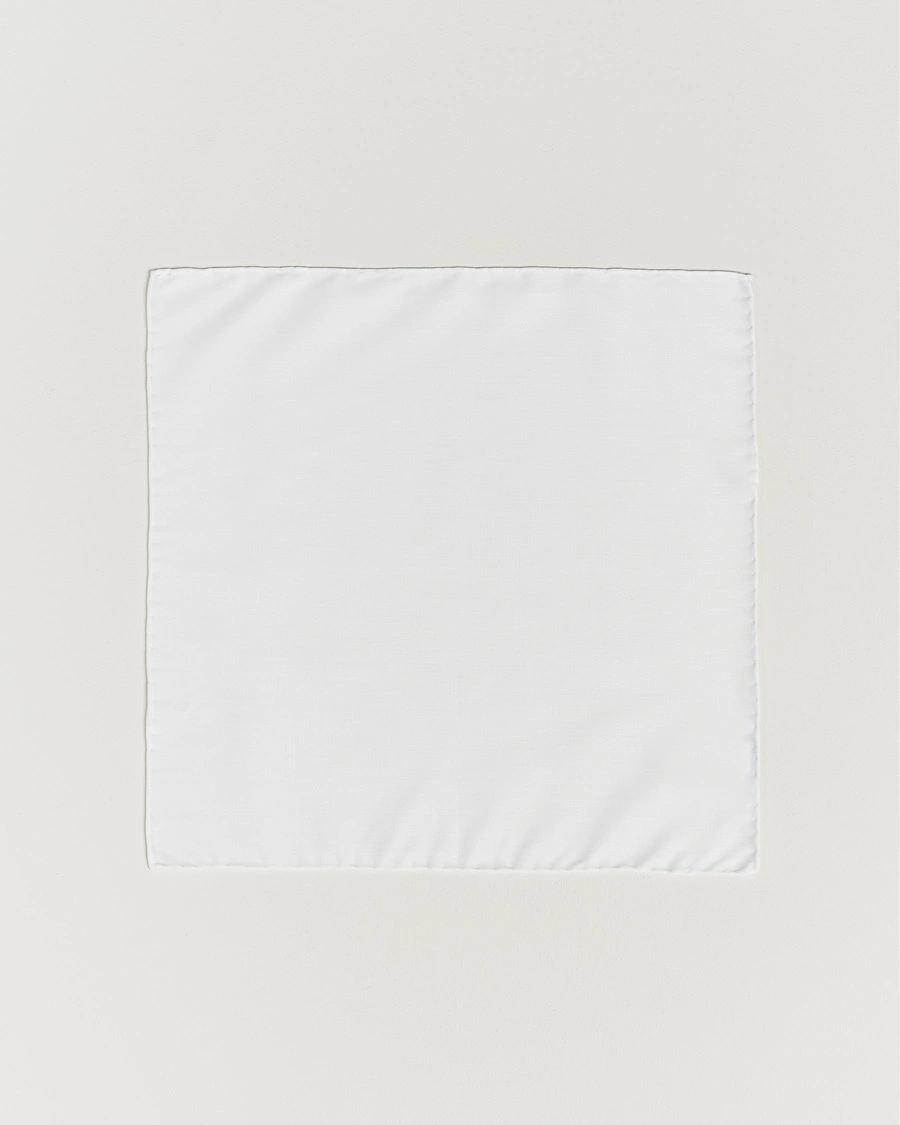 Men | Pocket Squares | Eton | Signature Twill Pocket Square White